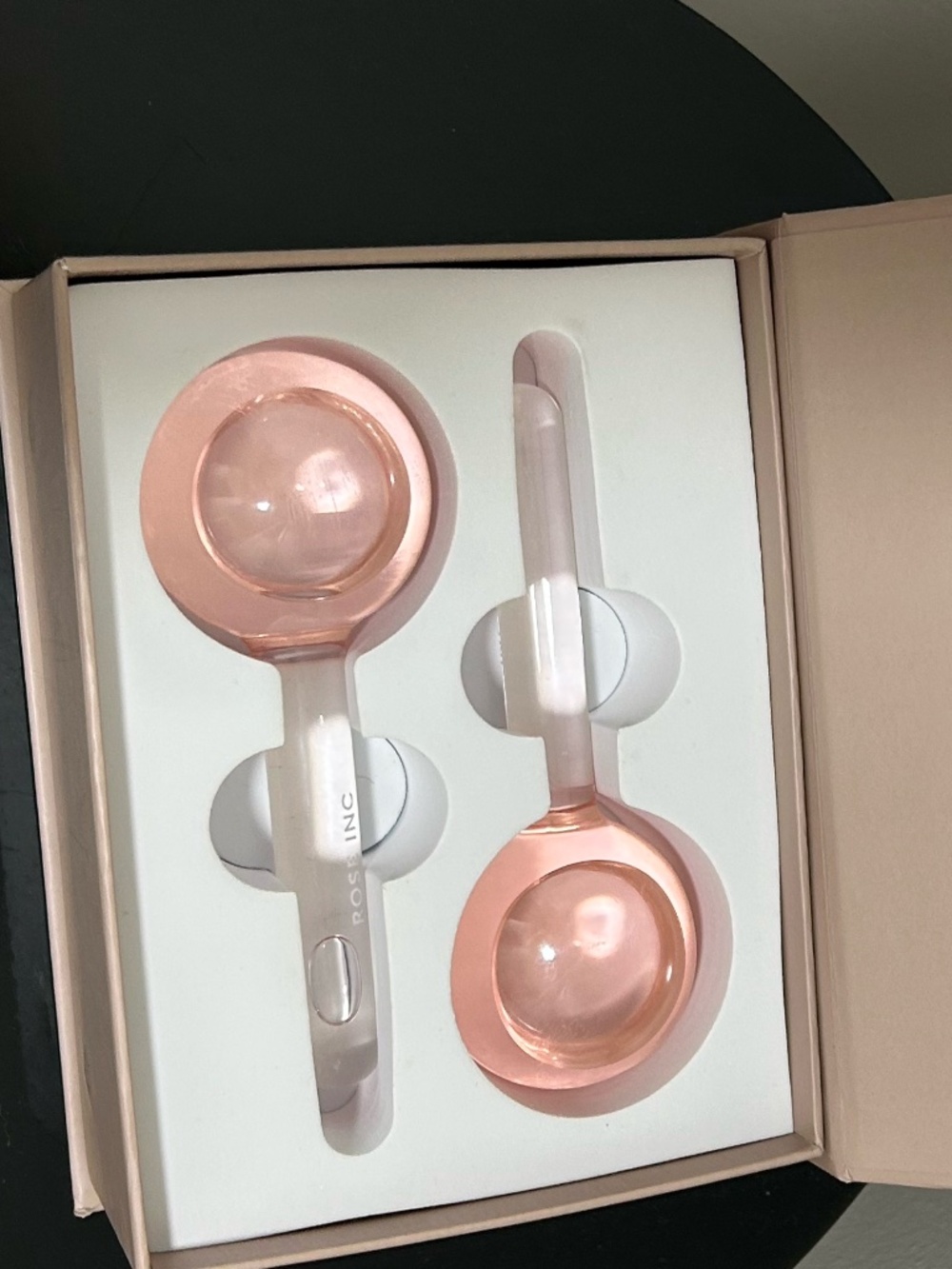 ROSE INC Glass Cooling Spheres Facial Massager Duo
